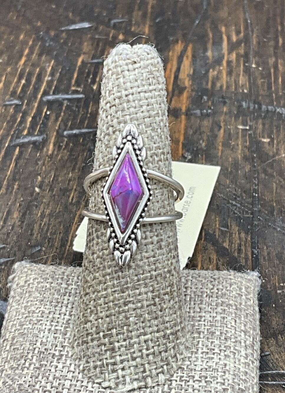 Barse Anemone Ring- Purple Turquoise- Sterling Silver- 7- NWT